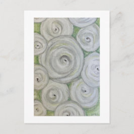 Einzigartige handgezeichnete Rose. Originalkunstwe Postkarte
