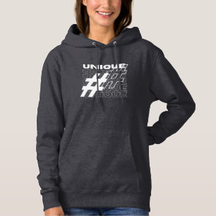 Einzigartige Hashtag-Typografie Hoodie