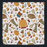 Einzigartige Herbstlaub ernten Herbstpumpen Halstuch<br><div class="desc">Einzigartiger Herbst-Erntedank-Bandana oder Bandana für die Menschen handgezeichnete Muster mit einem orangefarbenen Pullover, warmen Schal, gemütliche Decke, Herbstlaub, Rucksack, Kürbisgewürzkaffee, Glühwein, Kürbiskuchen, Herbstkerzen, Blume, Pilze, Gelbholz, Rotapfel, Fallstiefel, Kuchen und warme Socken. Es ist ein einzigartiges Novembersommer für Ihre gemütliche Zuhause. Diese gemütliche Herbstbandana ist ein perfektes Geschenk für die Herbstsaison....</div>