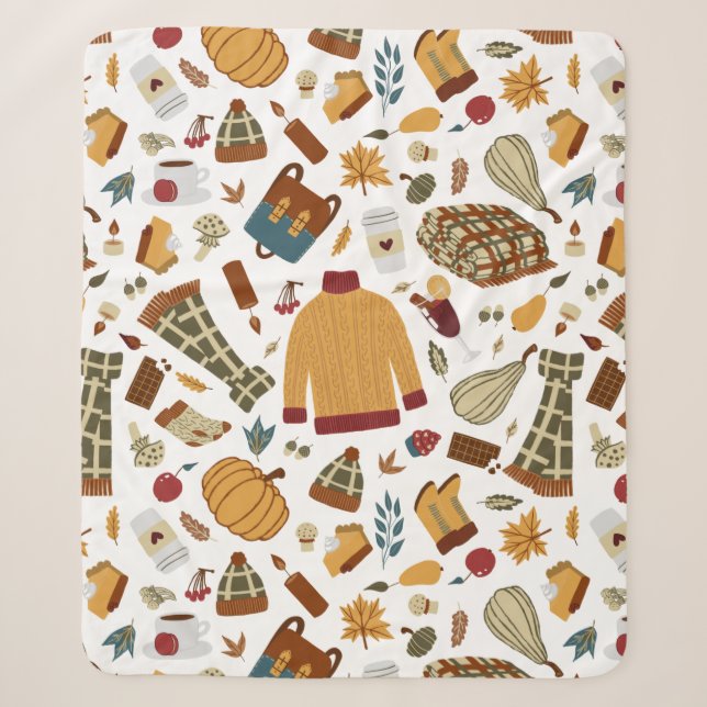 Einzigartige Herbstlaub ernten Herbstpumpen Sherpadecke (Vorderseite)