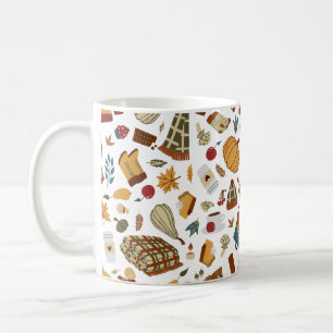 Einzigartige Herbstlaub Herbstpumpen Kaffeetasse