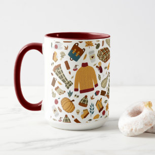 Einzigartige Herbstlaub Herbstpumpen Tasse