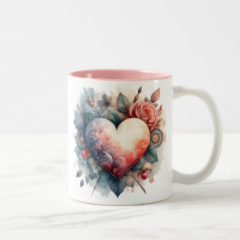Einzigartige Herz-Tasse Zweifarbige Tasse