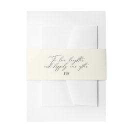 Einzigartige Hochzeit von Elfenbein zu Liebe Einladungsbanderole