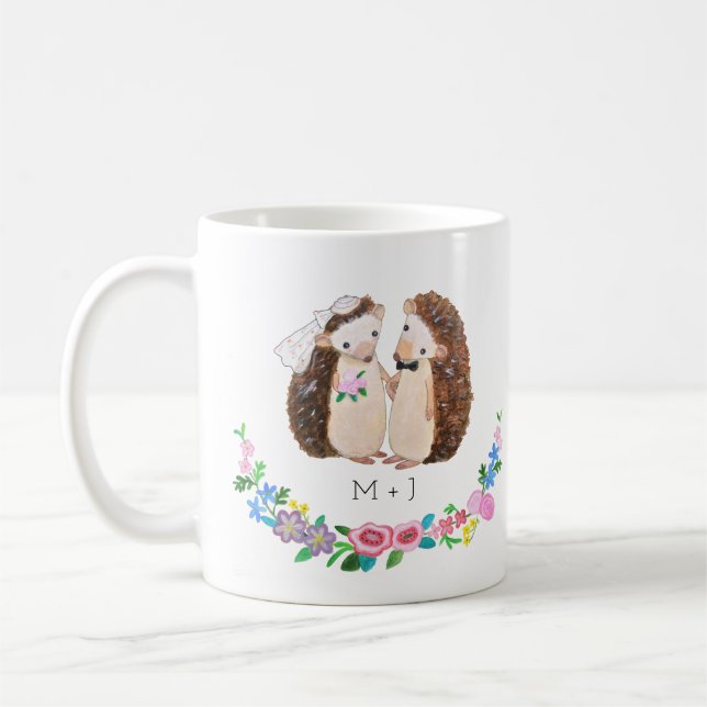 Einzigartige Hochzeits-Geschenk-kundenspezifische Kaffeetasse (Links)