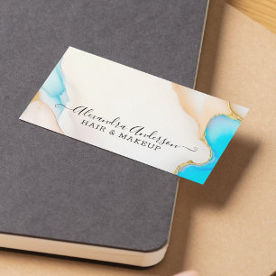 Einzigartige Holographic Opal Agate Gold Details Visitenkarte