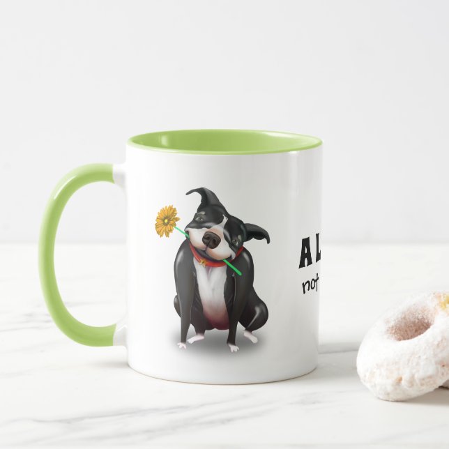 Einzigartige Hundeliebhaber-Geschenke Pitbull Tasse (Mit Donut)