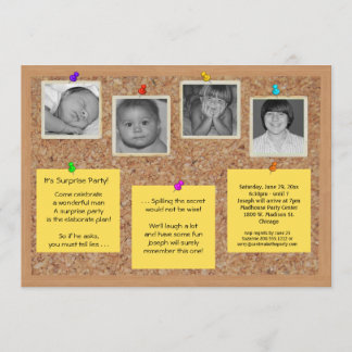 Einzigartige Imitate Cork Bulletin Board Party Ein Einladung