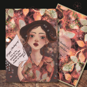 Einzigartige Karte für den Erntedank von Aquarellf