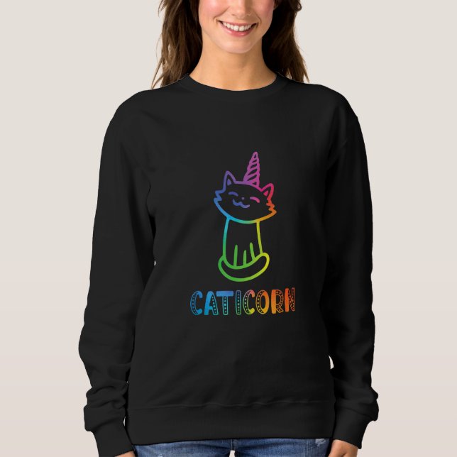 Einzigartige Katze - Caticorn Sweatshirt (Vorderseite)