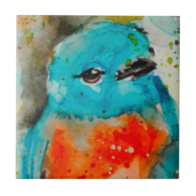 Einzigartige Keramik für Vögel Fliese (Vorderseite)