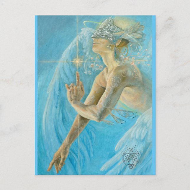 Einzigartige Kunstwerke Chamuel Archangel göttlich Postkarte (Vorderseite)