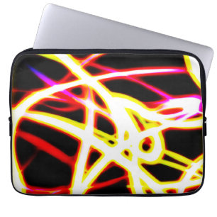 Einzigartige leuchtende Neonmuster. Jetzt kaufen Laptopschutzhülle