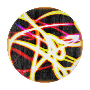 Einzigartige leuchtende Neonmuster. Jetzt kaufen Schneidebrett
