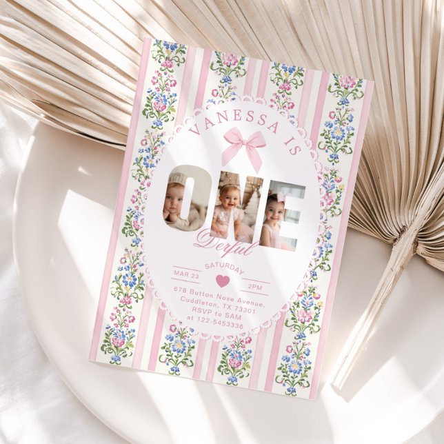 Einzigartige Liebe Shack 1. Geburtstag Foto Collag Einladung (Von Creator hochgeladen)