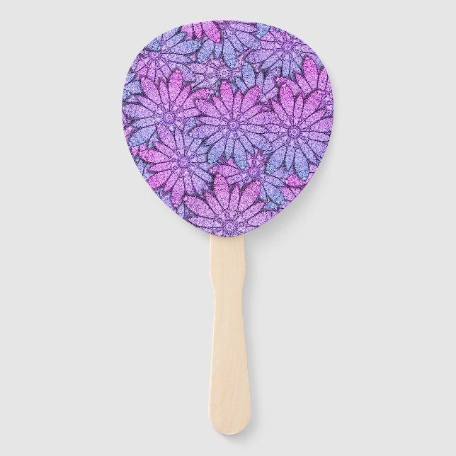 Einzigartige Lila Blume Fächer (Vorderseite)