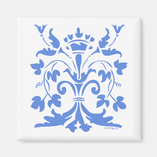 Einzigartige Lilien-Königin (blau) Magnet