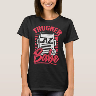 Einzigartige LKW-Anhänger-LKW-Fahrer Frauen T-Shirt