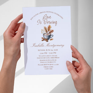 Einzigartige Love Is Brewing Herbst-Brautparty Einladung