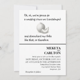 Einzigartige, lustige kantalupe Hochzeitseinladung Einladung