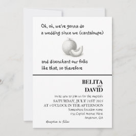 Einzigartige, lustige kantalupe Hochzeitseinladung Einladung