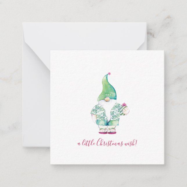 Einzigartige Mini Weihnachtsankündigung Mitteilungskarte (Vorderseite)