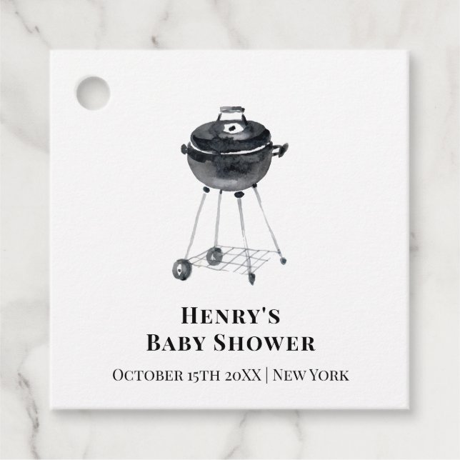 Einzigartige Minimalistische GRILLEN Grill Kinderd Geschenkanhänger (Vorderseite)
