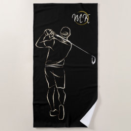 Einzigartige moderne Cool Mens Design Black Add Mo Strandtuch