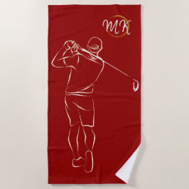 Einzigartige moderne Cool Mens Design Red Custom M Strandtuch