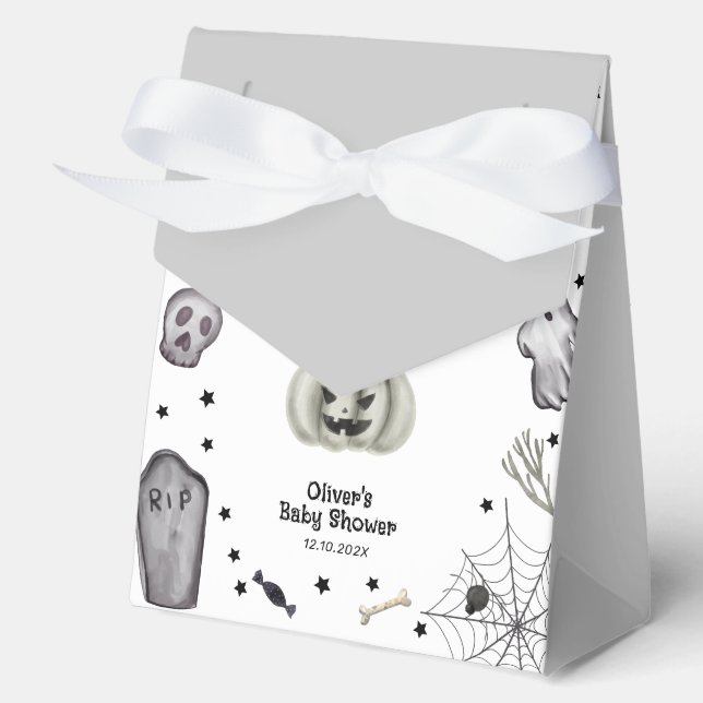 Einzigartige moderne kleine Boo Ghost Boy Babydusc Geschenkschachtel (Vorderseite)