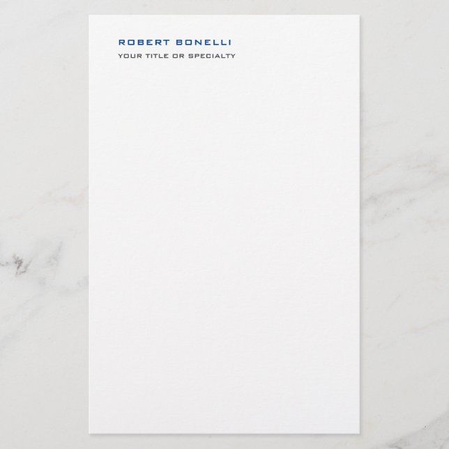 Einzigartige moderne Minimalistische Namensaktivit Briefpapier (Vorderseite)