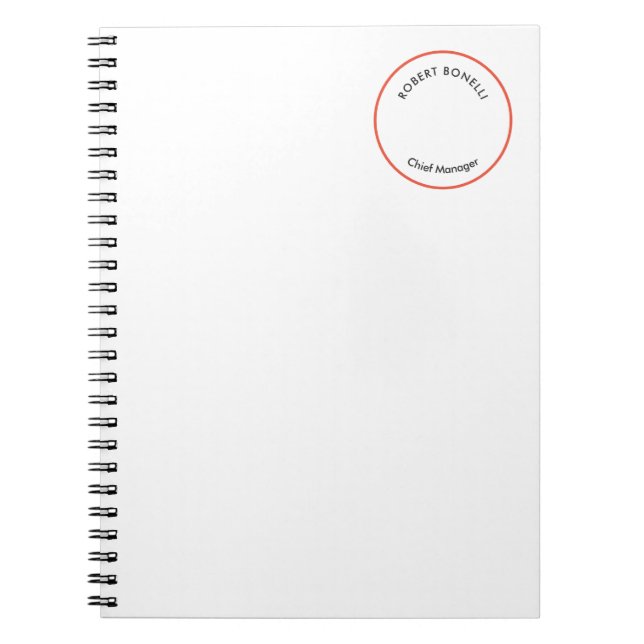 Einzigartige moderne Minimalistische Schwarz-weiße Notizblock (Vorderseite)