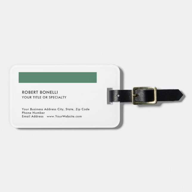 Einzigartige moderne Minimalistische Standardgröße Gepäckanhänger (Vorderseite horizontal)