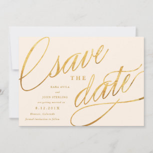 Einzigartige moderne Save-the-Date-Karten Champa Save The Date