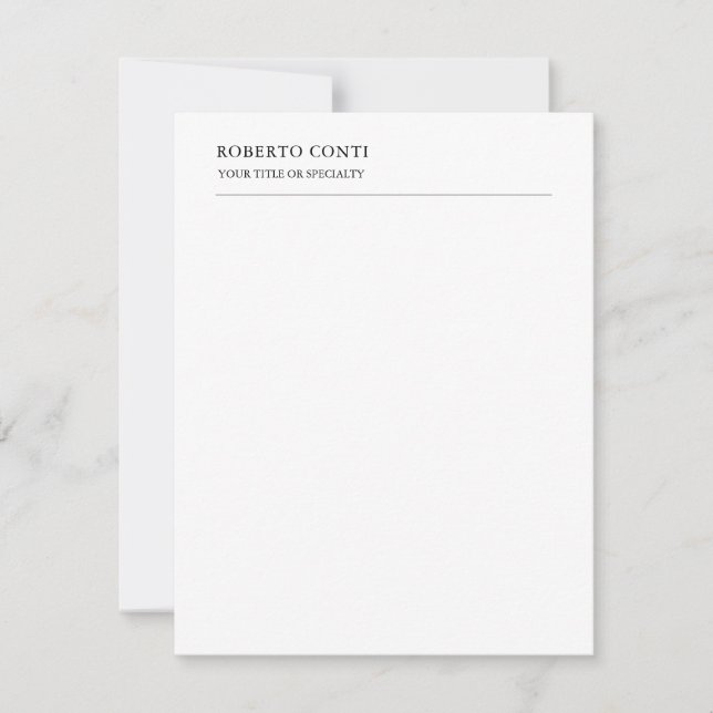 Einzigartige moderne Schlichte Minimalistische Bez Mitteilungskarte (Vorderseite)