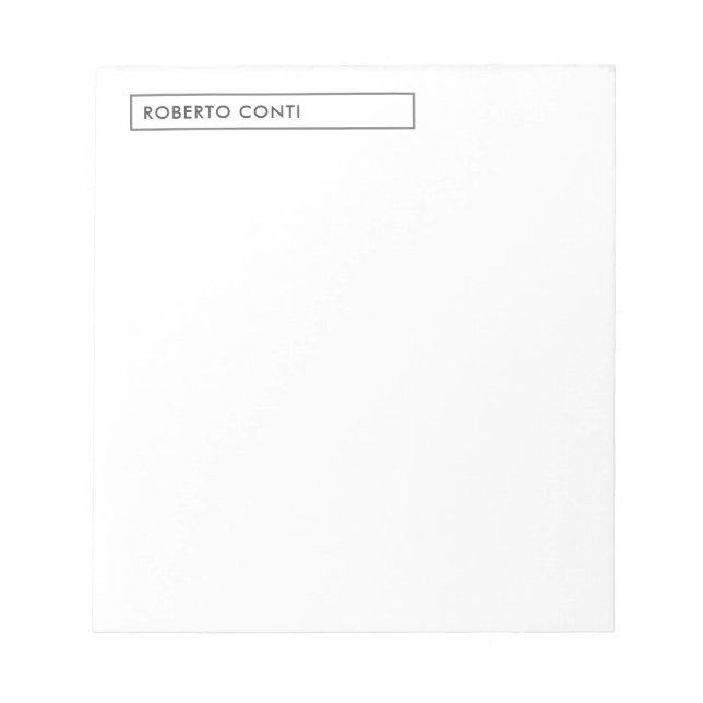 Einzigartige moderne Schlichte Minimalistische Bez Notizblock (Vorderseite)