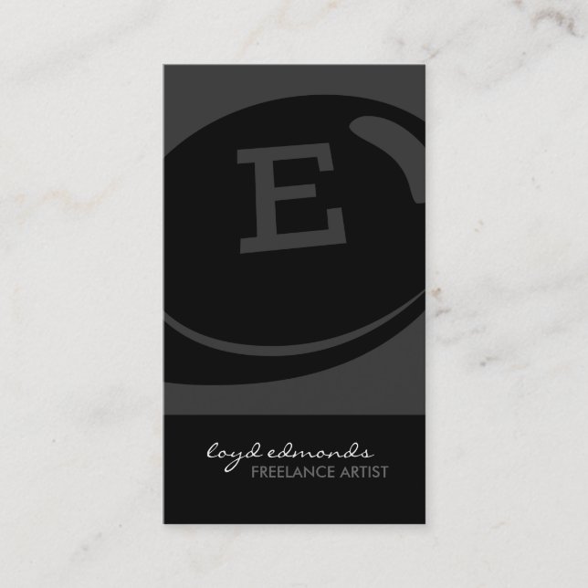 Einzigartige Monogramm-Visitenkarten Visitenkarte (Vorderseite)