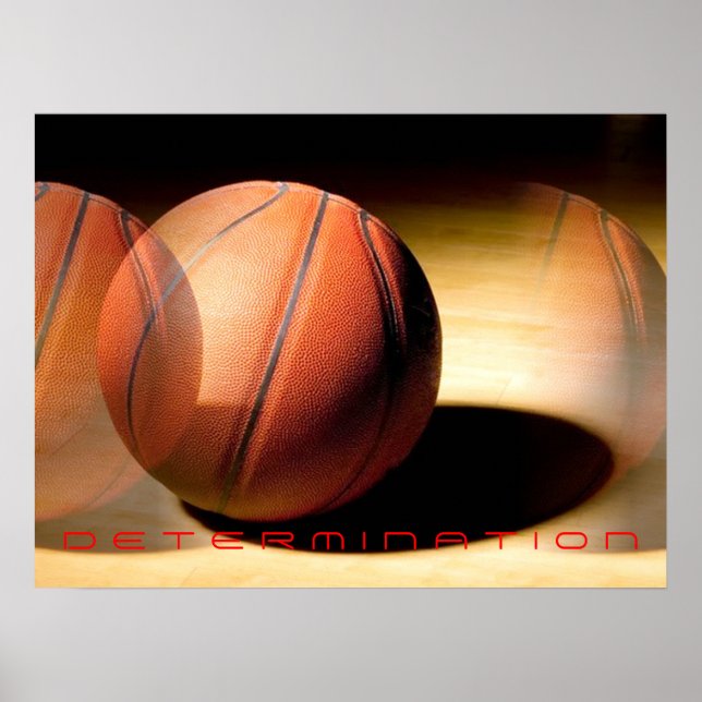 Einzigartige Motivierend Entschlossenheit Basketba Poster (Vorne)