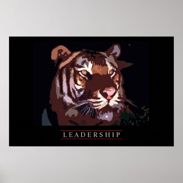 Einzigartige Motivierend Leadership Tiger Poster P (Vorne)