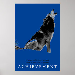 Einzigartige Motivierend Wolf-Leistung Poster
