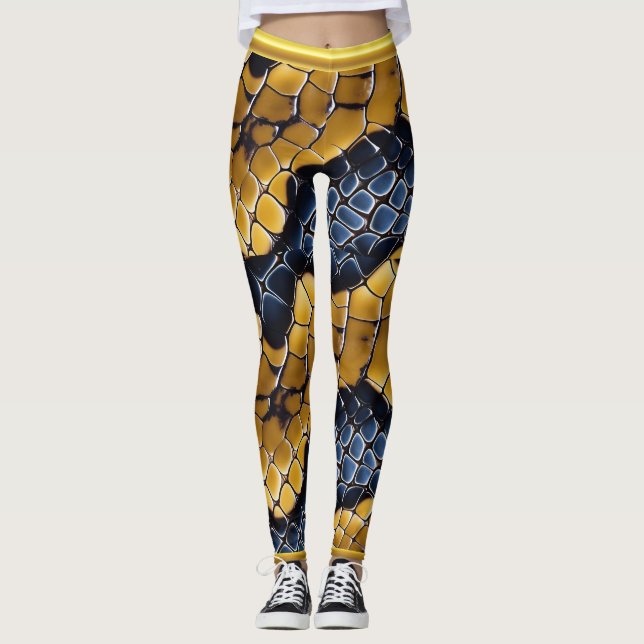 Einzigartige Muster einer lebhaften, giftigen Schl Leggings (Vorderseite)