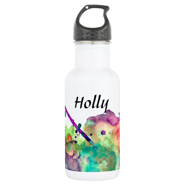 Einzigartige, mutige, bunte trinkflasche (Vorderseite)