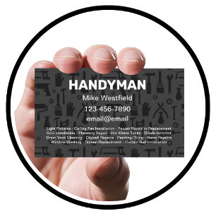 Einzigartige neue Handyman-Visitenkartenvorlage Visitenkarte