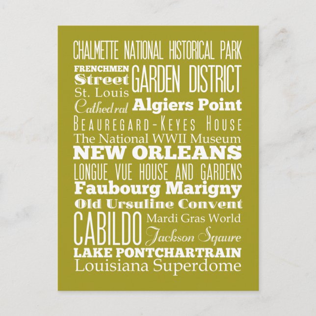 Einzigartige New Orleans, Louisiana Geschenk Idee Postkarte (Vorderseite)