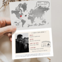 Einzigartige Passport-Save the Date-Hochzeit in Ur