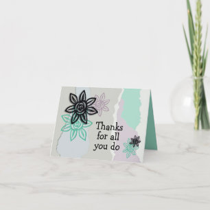 Einzigartige Pastelltafel "Danke für alle" Do Card Dankeskarte