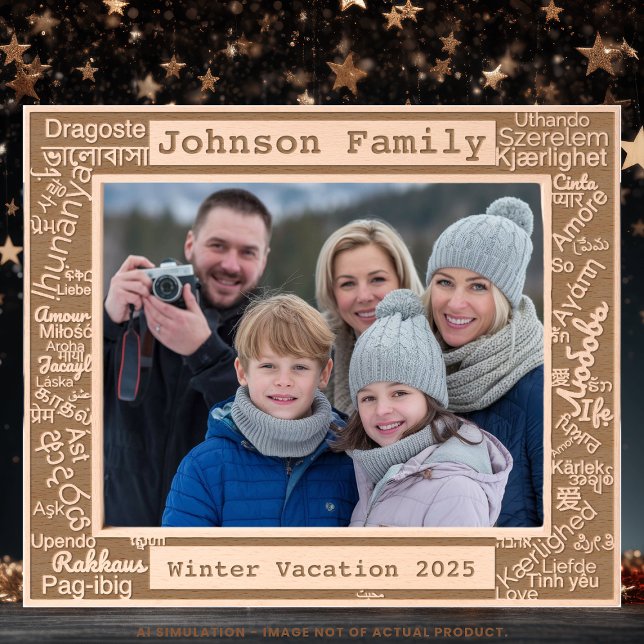 Einzigartige Personalisierte "LIEBE" in 50 Sprache Geätzte Rahmen (Von Creator hochgeladen)