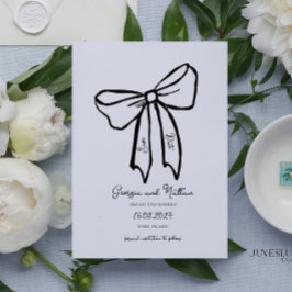 Einzigartige Retro-Bow Save the Date Einladung