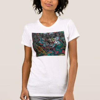 EINZIGARTIGE RETRO ENTWURFS-BLUMEN U. GLOCKEN T-Shirt