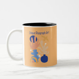Einzigartige Risographie Zweifarbige Tasse